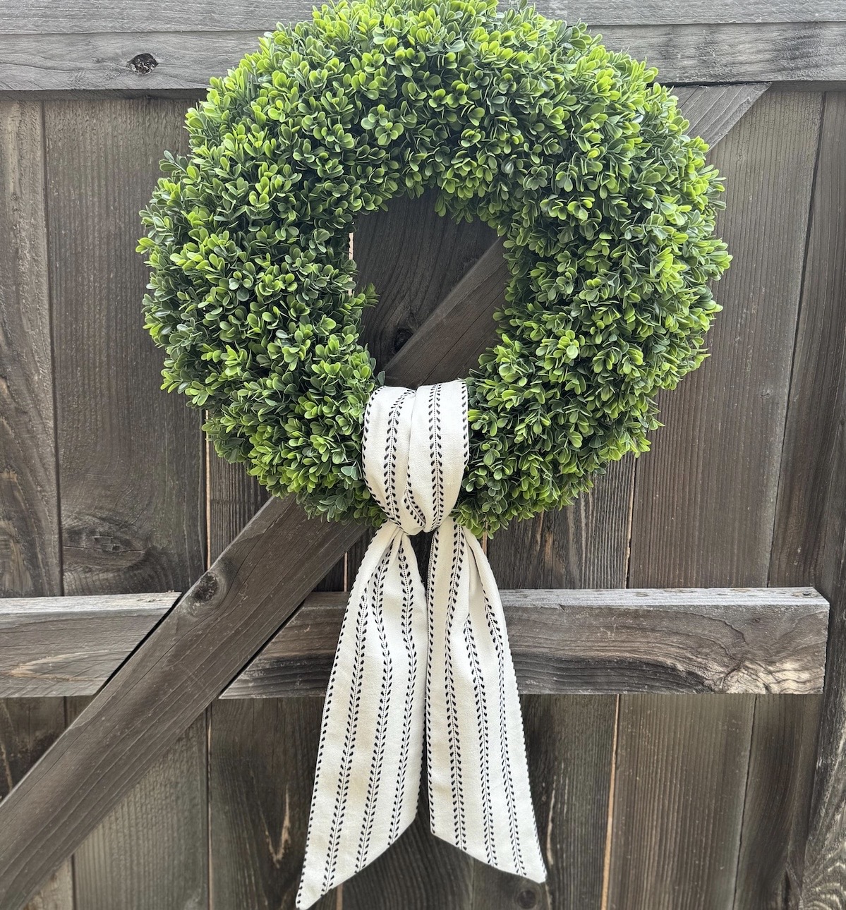 A wreath selected by Happy Blue Home